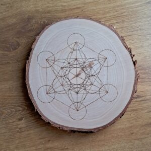 Metatronova krychle, podložka větší NELAKOVANÁ